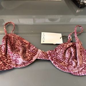 Acacia Manhattan Lining Bralette Currant Snake